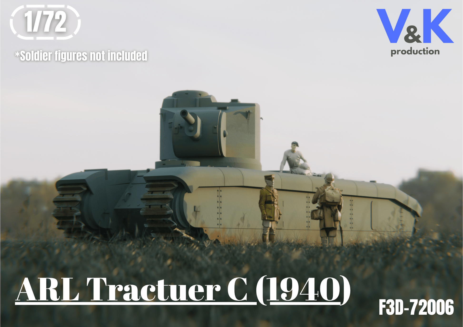 ARL Tracteur C Scale Model Kit 1/72 - V&K Production