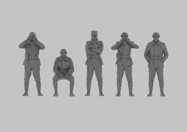 French WW2 Tank Crew
